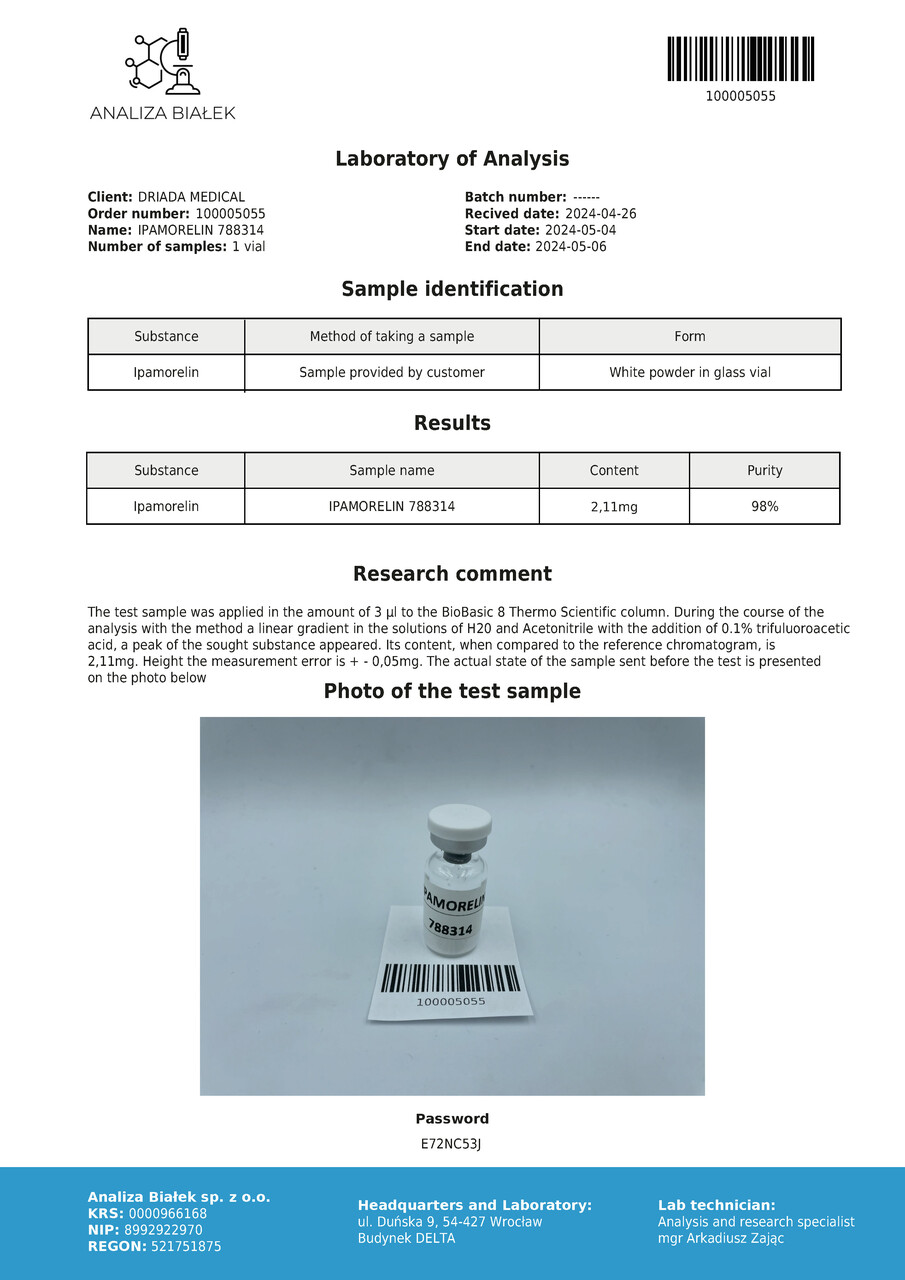 Ipamorelin 2mg — informação