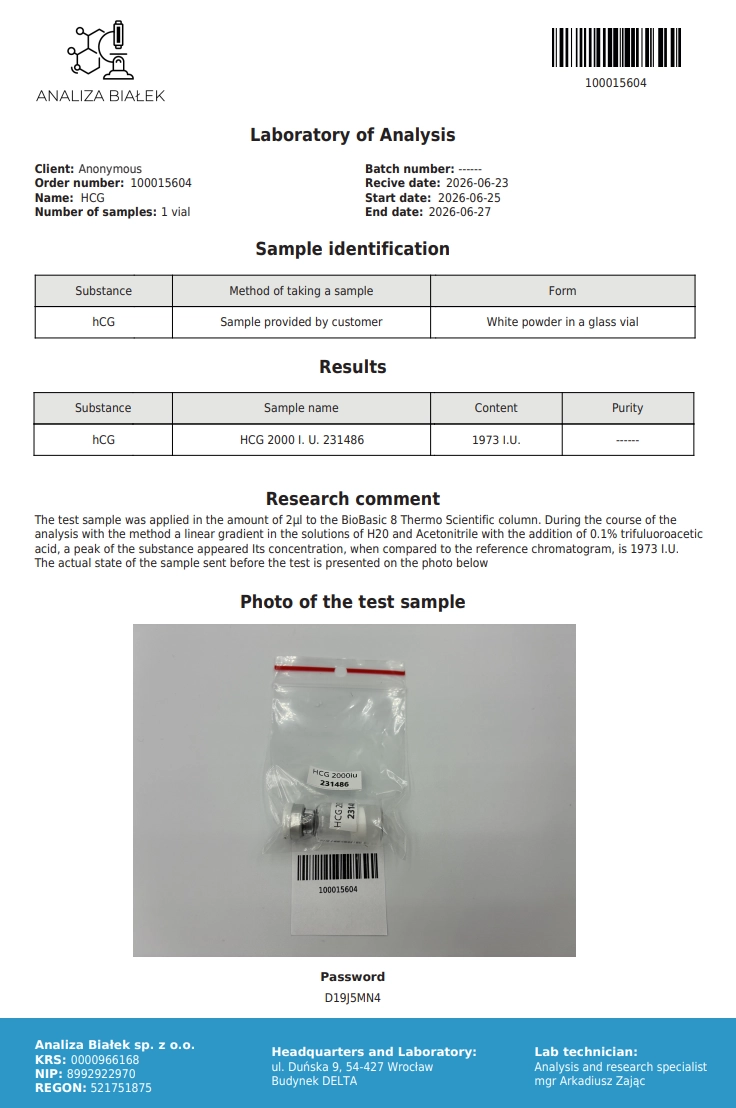 HCG 2000 UI — informação