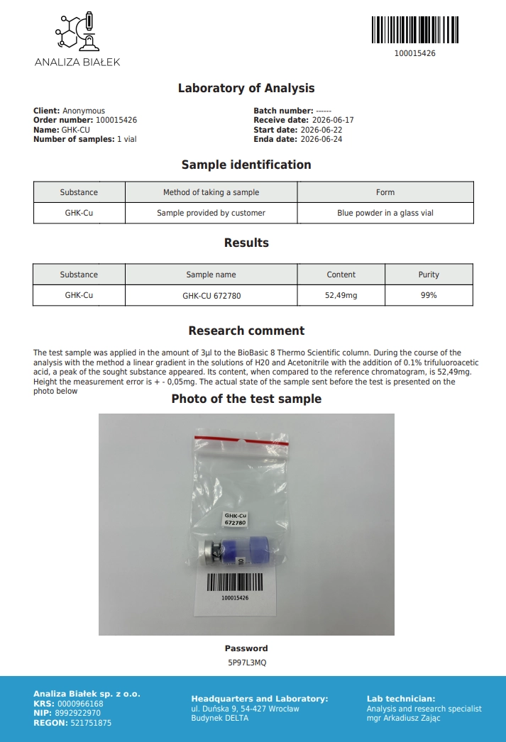 GHK-Cu 50mg — informação